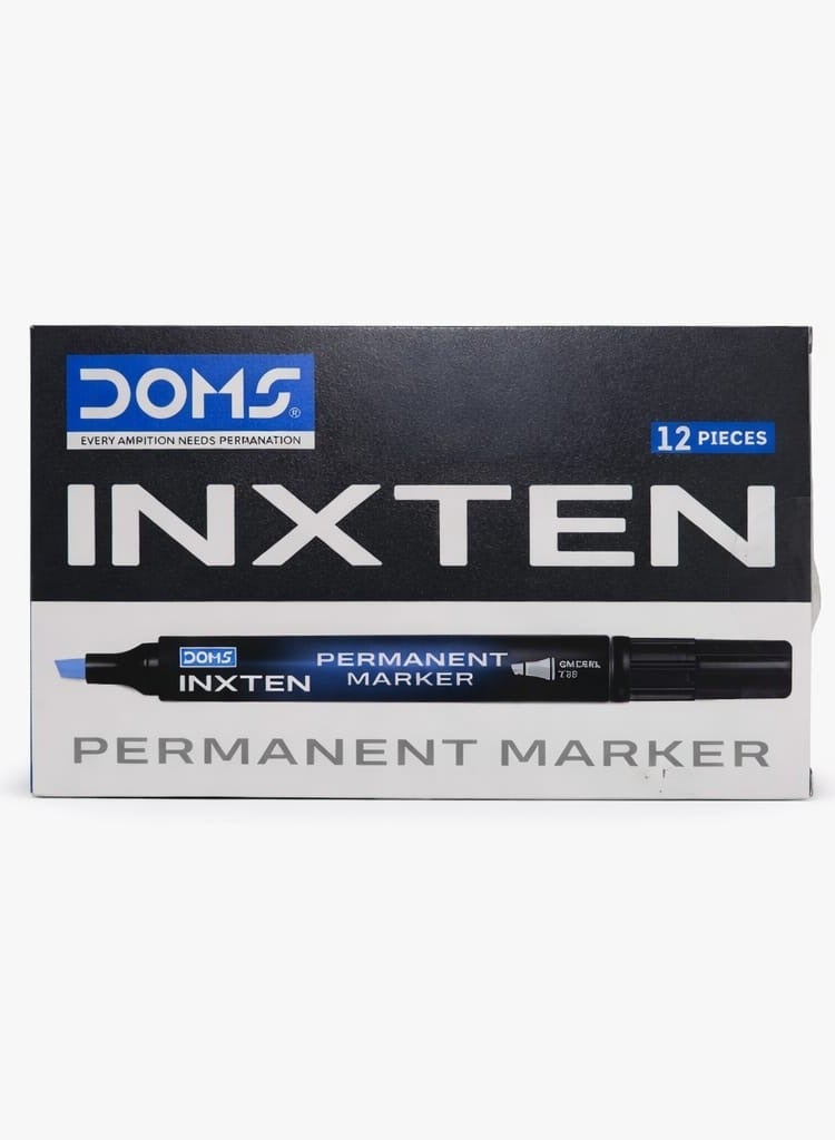 دومس قلم تحديد دائم من DOMS INXTEN جرافيت HB2 مع طرف ممحاة - عبوة من قطعتين، كتابة ناعمة وجريئة - Image 2